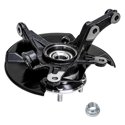Detroit Axle - 4pc Front Steering Knuckles Kit for 06-11 Honda Civic, 2 Steering Knuckles & Wheel Bearing Hubs 2 Struts w/Coil Spring 2006 2007 2008 2009 2010 2011 Replacement Suspension Struts Shocks - size: 4QU47720/ Big strut kit