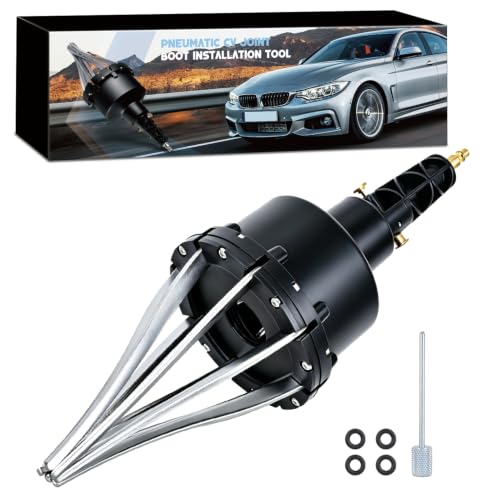 GOOACC Pneumatic CV Boot Expander Tool, Air Operated CV Joint Boot Installer Stretcher for Rubber CV Axle and Steering Rack Boots Universal Drive Shaft Boot Installation Tool for Cars UTV ATV, Black