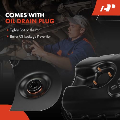 A-Premium Lower Engine Oil Pan Sump with Drain Plug Compatible with Audi A4 Quattro, A5 (Quattro), A6 (Quattro), A7 (Quattro), A8 (Quattro), Q5 Q7