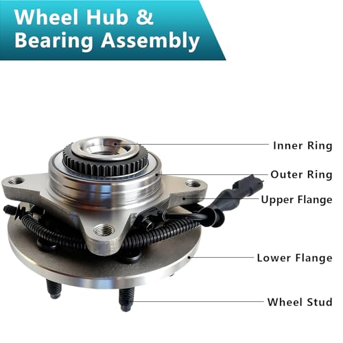 515079 Front Wheel Bearing Hub Assembly for 2004 2005 2006 2007 2008 F-150 F150 Expedition, 2003-2008 Lincoln Navigator Mark LT 4WD (2PCS) - size: 515079