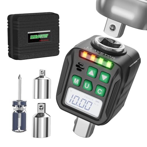Digital Torque Wrench Adapter Set 1/2" Drive,Electric Wrenches,Snap on Digital Inch Pound Torque Wrench,1/4",3/8" Torque Adapter for Car,Motorcycle & Automotive (12.54-250.8 ft-lb/17-340 Nm) - size: 12.54-250.8 ft-lb/17-340 Nm