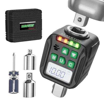 Digital Torque Wrench Adapter Set 1/2" Drive,Electric Wrenches,Snap on Digital Inch Pound Torque Wrench,1/4",3/8" Torque Adapter for Car,Motorcycle & Automotive (5-99.5 Ft-lb/6.75-135 Nm) - size: 5-99.5 Ft-lb/6.75-135 Nm