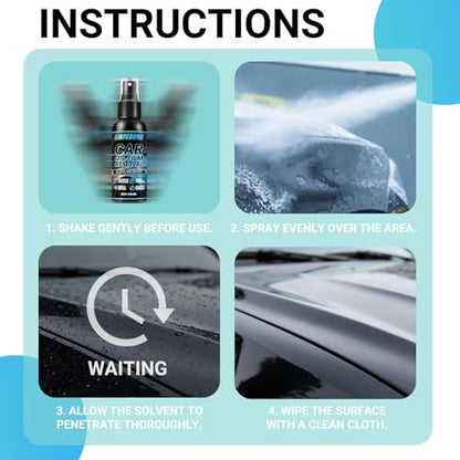 Oil Film Remover Spray for Car Windows 100ml, Shower Door Cleaner | Automotive Whidshield Cleaner Set, Liquid Cleaing Spray for Cleaning Car Exterior and Interior, Clear Vision, Mirror, Screens
