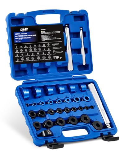 Orion Motor Tech 33pc Bearing Press Kit for Small Vehicles, Bearing Race and Seal Driver Set with Metric SAE Adapters, Seal Driver Set with 3 Knurled Handles - style: Small