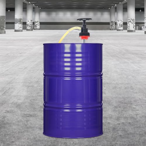 Manual Push Oil Pump Transfer Pump, 5 Gallon Bucket Liquid Transfer Pump, Portable Oil Hand Pump for Fuel Removal, Push Suction Pump Extractor with 48 in Hose and Nozzle