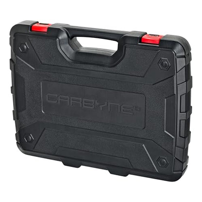 CARBYNE 114-Piece Master Metric & SAE Hex (Allen), Torx and XZN Triple Square Bit Socket Set | S2 Steel Bits, CrV Steel Sockets, Corrosion Resistance, Durable Case | 1/4", 3/8" & 1/2" Dr.