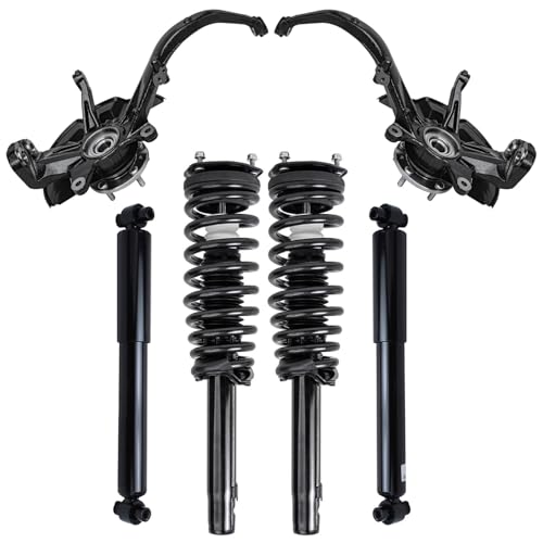 Detroit Axle - Front Steering Knuckles & Wheel Hub Bearings Struts Rear Shock Replacement for Ford Fusion Mercury Milan 2.5L - size: 6AQU47655/ strut shock sway kit