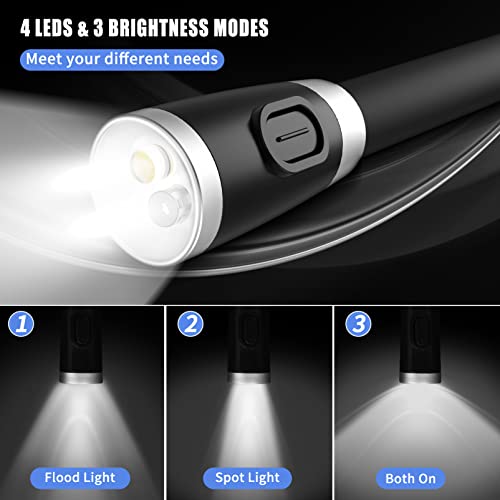 LEDGLE Neck Rechargeable Knitting Light with 3 Adjustable Brightness, Flexible Soft Silicone Arms - Hands Free Braiding Light for Reading, Crochet, Camping Repairing - style: Old Design- Black