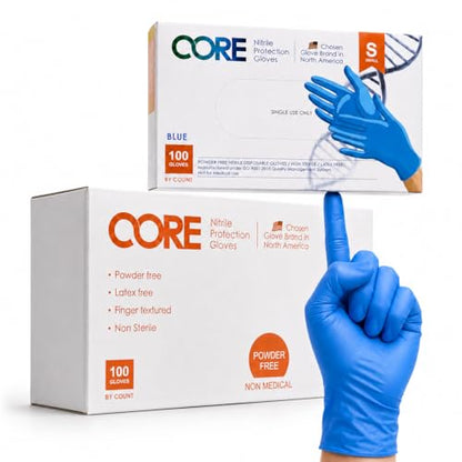 CoreGloves Gloves Disposable Latex Free Powder Free, Nitrile Gloves, Work, Food grade, Cleaning, Mechanic, Tattoo, Lab, auto - size: X-Large, style: Standard • 1000 Gloves