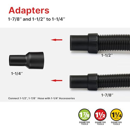 Shop-Vac Micro Cleaning Nozzle Kit with Adapter, 1-1/4" Detailed-Cleaning Attachments for Compact Wet Dry Shop Vacuum, Storage Bag Included, 8 Pieces - size: 8-Piece Kit