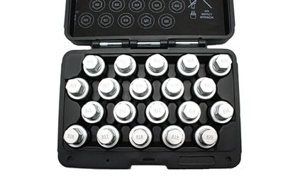 TMAX 20pc Anti-Theft Wheel Lug Nut Removal Socket Key for Audi - size: 20pc Set