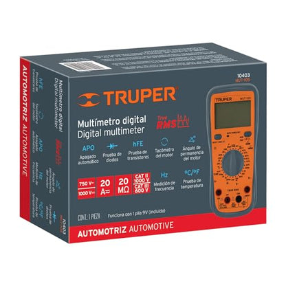 TRUPER MUT-105 Professional Digital Multimeter for automotive maintenance