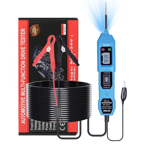 Power Circuit Probe Tester,6V/12V/24V DC Circuit Tester Automotive,Test Light,Fuse & Voltage Tester,Automotive Short Circuit Breake Finder Electrical Tools (Blue) - color: Blue