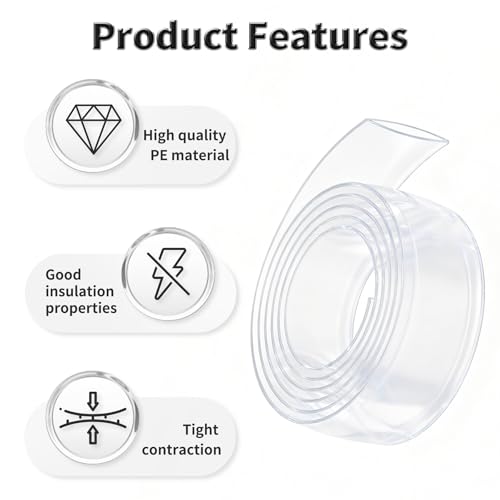 1M Heat Shrink Tubing, 13mm OD, 2:1 Ratio, Clear | Polyolefin Shrinkable Tube, Waterproof Electrical Insulation Tubing, for Wire Cable and Electronic Component Protection - size: 1M Φ13 Clear