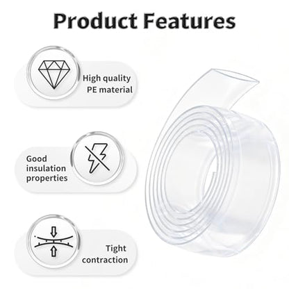 1M Heat Shrink Tubing, 13mm OD, 2:1 Ratio, Clear | Polyolefin Shrinkable Tube, Waterproof Electrical Insulation Tubing, for Wire Cable and Electronic Component Protection - size: 1M Φ13 Clear