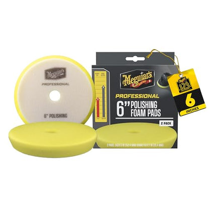 Meguiar's Professional 6" Polishing Foam Pad, 2pk, 10/CV
