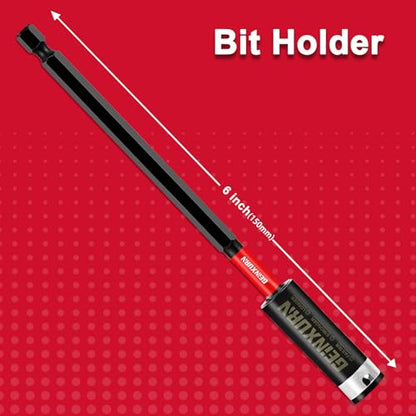Geinxurn 6Inches Impact Magnetic Screwdriver Bit Holders, 8PACK Extension Socket Drill Bit Holder S2 Alloy Steel Hex Shank Quick-Change Drill Bit Guide - style: 6INCHES -Bit Holder-8PCS