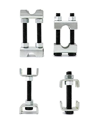 QWORK 2-Way Adjustable Spring Spacer, Spreads or Compresses Coil Springs, 4 Pack Mini Coil Spring Compressor Strut Shock Absorber - size: 4 Pack