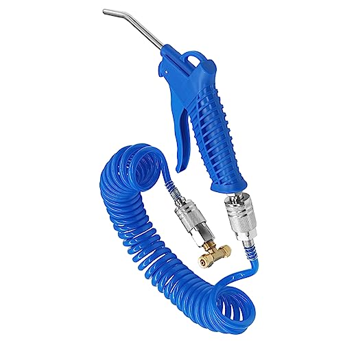 Beduan Air Blow Gun Kit with 16ft Long Pneumatic Pu Hose, Heavy Duty Air Duster Gun for Air Compressor - size: 1/4"-16ft Tube(Blue)