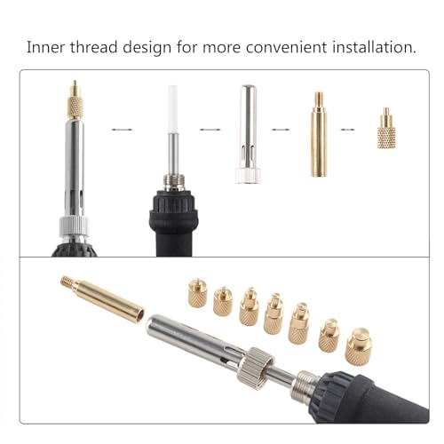 Soldering Iron Kit, 60W Digital Soldering Iron with Interchangeable Iron Tips, Soldering Welding Iron Kit for any Hobby Enthusiast 110V-240V (US Plug)