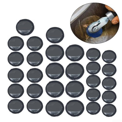 30pcs Tire Repair Kit with Roller - 3 Sizes Rubber Patches for Cars Trucks Motorcycles - Fix Punctures Seal Flats Tubeless Tool