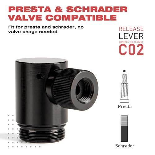 CO2 Inflator Kits, Presta and Schrader Valve Compatible, CO2 Bike Tire Pump for Mountain and Road Bicycles - style: STYLE:C