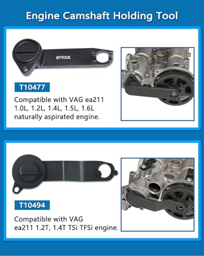 DPTOOL Engine Timing Tool Set for VAG EA211 1.0L 1.2L 1.4L 1.6 FSI TSI TFSI | 8PCS Camshaft and Crankshaft Timing Tool for VW Audi A3 Golf VII Jetta Skoda Octavia Seat Leon EA211 Petrol Engine - size: 8PC