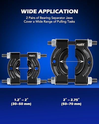 Orion Motor Tech Bearing Puller & Housing Removal Set, 30 pc. 2-in-1 Bearing Puller Tool Set for Wheel Bearing Bushing Axle, Blind Hole Bearing Puller & Bearing Separator Set with Slide Hammer Collets