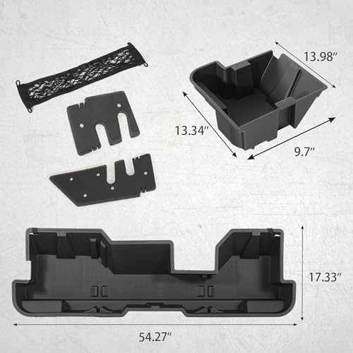 oEdRo Under Seat Storage fits 2019-2026 Dodge Ram 1500 Crew Cab New Body Style (Not for Classic), Upgraded Rear Underseat Storage Truck Organizer Black Tool Box - size: 2019-2024