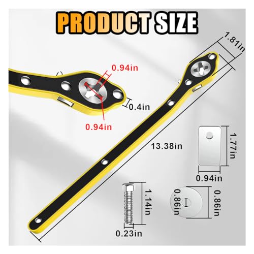 GLSOWEE Car Jack Ratchet Wrench, Universal 360 Swivel Lug Jack with Long Handle, Auto Labor-Saving Scissor Wrench for Small Car SUV