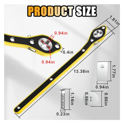 GLSOWEE Car Jack Ratchet Wrench, Universal 360 Swivel Lug Jack with Long Handle, Auto Labor-Saving Scissor Wrench for Small Car SUV