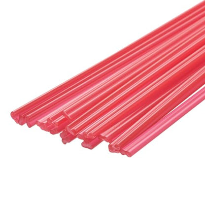 MECCANIXITY 20pcs 8 Inch Plastic Welding Rods PP Welding Strips Welder Rods for Car Bumper, Kayak Repair, Plastic Welder, Red