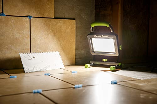 PowerSmith 7,000 Lumen Portable LED Work Light with Metal Stand and Housing, Sealed On/Off Switch, and 5 Year Warranty (PWLS070H) - size: 7,000 Lumen
