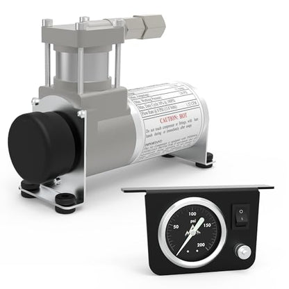 DEEAGLE Air Bag Compressor Kit for Airbags Low Pressure Sensor | On Board Air Compressor System for Truck, FordF150F250F350, Chevrolet Silverado GMC Sierra Dodge Ram, Fast Inflation