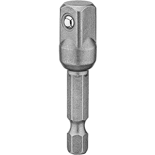 DEWALT DW2542 1/4-Inch Hex Drive to 3/8-Inch Socket Adapter , Silver - size: 1 Count (Pack of 1), style: ADAPTER