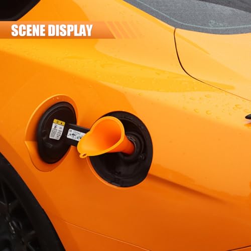 ZIMISI 10PCS Funnels for Automotive Use, Wide Mouth Funnel Set with Removable Filter and Hose, Plastic Flexible Oil Funnel Kit, Long Neck Fuel Funnels, Oil Change Tools for Coolant, Gasoline, Water