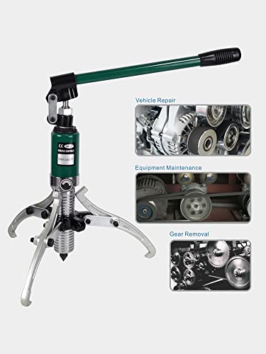 5-Ton Hydraulic Gear Puller with 2 & 3 Jaw 8" Reach | For mechanics, removes bearings, gears, hubs and pulleys with convertible 2 or 3 jaws and 5-ton force. - size: 8 inch JAW