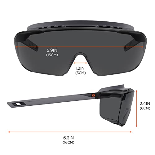 Ergodyne Skullerz OSMIN Safety Glasses, ANSI Z87.1 - color: Smoke Lens