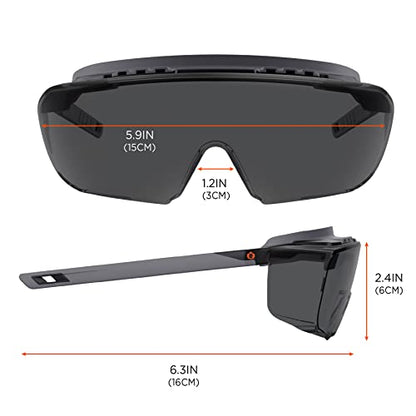 Ergodyne Skullerz OSMIN Safety Glasses, ANSI Z87.1 - color: Smoke Lens