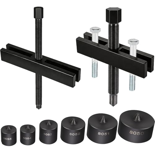 Bonbo 522 Large Gear Puller + 7393 Gear & Pulley Puller + 8056 Shaft Protector Set, 3-in-1 Master Removal Tool Kit for Timing Gears, Fan Pulleys & Harmonic Balancers, 8-Piece Heavy Duty Set