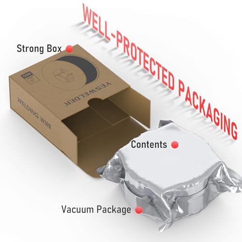YESWELDER Flux Core Gasless MIG Wire, E71T-GS Mild Carbon Steel .030-Inch Diameter 2-Pound, Strong ABS Plastic Spool Welding Wire (2 Packs) - size: .030'' 2pk