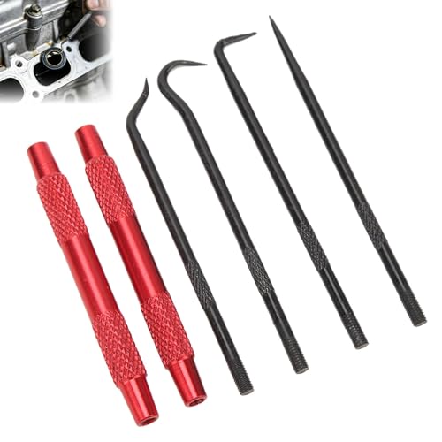 6-Piece Lock Pick Set, lock picking tool kit for O Ring Seal, Double Pointed Scribe Lock Picking Kit For Auto Mechanic, Hook and Pick Set to Remove Hoses and Gaskets