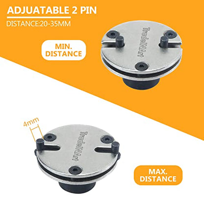 Universal Adjustable 2&3 Pin Brake Caliper Rewind Back Replacement Tool,3/8" Square Drive