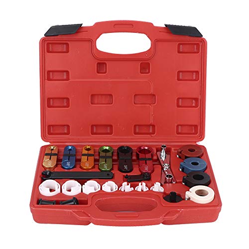 22Pcs Car Air Conditioning Hose Oil Fuel Pipe Line Disconnect Tool Kit, Vehicle Repairing Set, Wide Application for Car Decoration Shop, Easy Disassembly of Quick Couplings