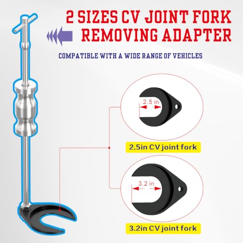 Universal CV Axle Removal Tool Set with Inner CV Axle Puller Tool and CV Joint Puller Propshaft Separator Tool and 3.75 inch CV Axle Shaft Puller Tool ﻿ (QP-CV-4-in-1) - style: QP-CV-4-in-1