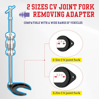 Universal CV Axle Removal Tool Set with Inner CV Axle Puller Tool and CV Joint Puller Propshaft Separator Tool and 3.75 inch CV Axle Shaft Puller Tool ﻿ (QP-CV-4-in-1) - style: QP-CV-4-in-1