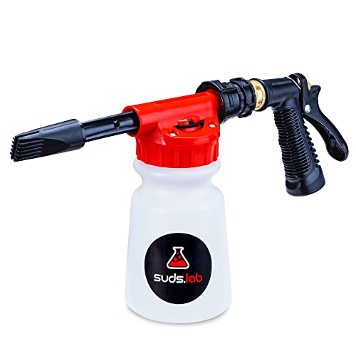 Suds Lab F3 Car Cleaning Foam Gun, Adjustable Foam Nozzle, Connect to Any Garden Hose, Clean Dirt and Dust, Home Car Washing