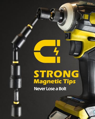 61PCS Magnetic Impact Nut Driver Set, Deep Nut Drivers for Drills Metric & SAE, Socket Adapters, Wing Nut Driver, 1/4'' Quick Change, Bit Extension, Pivoting Nutsetter, S2 Steel Bits, Upgraded Box - style: 61 piece