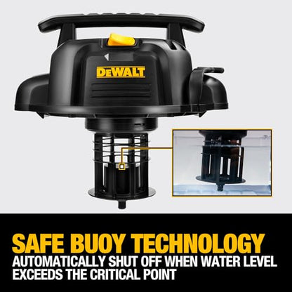DEWALT DXV16PA 16 Gallon Poly Wet/Dry Vac/Acc, 6.5HP Shop Vacuum Wet/Dry for Jobsite/Workshop, Yellow - size: 16 gallon