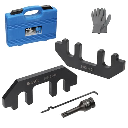 ReluxGo 303-1248 Camshaft Holding Tool Kit with Tension Tool, Engine Timing Alignment Holder Set with Cam Holder 303-1530 Chain Tensioner Holder Compatible with 3.5L 3.7L 4L Ford Lincoln Mercury - size: 303-1248